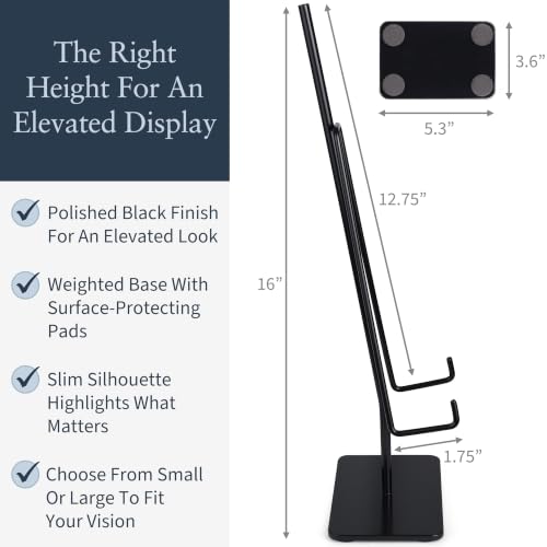 Airy Abode Tabletop Easel, Large Black Metal Display Stand, 1 Pack | One large black metal easel for taller displays including signs, menus, framed artwork, photos, and tabletop décor - size: Large
