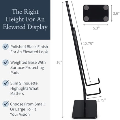 Airy Abode Tabletop Easel, Large Black Metal Display Stand, 1 Pack | One large black metal easel for taller displays including signs, menus, framed artwork, photos, and tabletop décor - size: Large