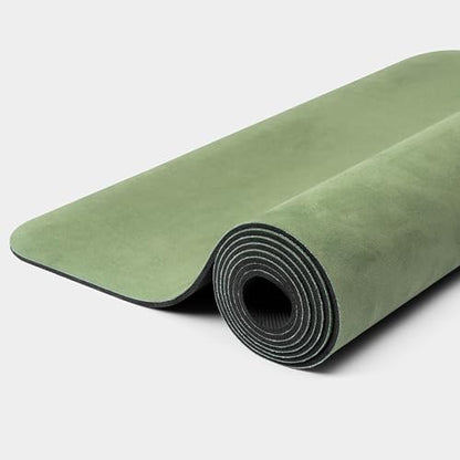 WeGym Yoga Mat, 4 mm Cushioned Non-Slip for Yoga, Pilates and Home Workouts - color: Suede_Jungle, style: Suede
