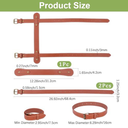 Portable PU Leather Handle Belt Rug Carrier Leather Picnic Blanket Carry Strap Brown Outdoor Motorcycle Bedroll Adjustable Yoga Mat Strap Holder for Carpet Home Camping Travel Beaches - style: style 2