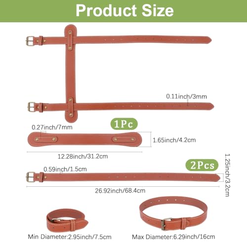 Portable PU Leather Handle Belt Rug Carrier Leather Picnic Blanket Carry Strap Brown Outdoor Motorcycle Bedroll Adjustable Yoga Mat Strap Holder for Carpet Home Camping Travel Beaches - style: style 2
