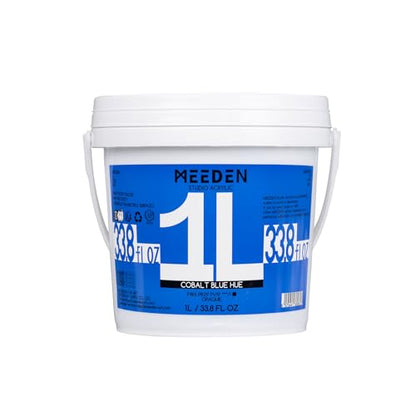 MEEDEN Cobalt Blue Acrylic Paint: 1L /33.8oz Heavy Body Gloss Finish | Thick Art Paints Non-Toxic for Canvas Crafts - color: Cobalt Blue Hue - 1L