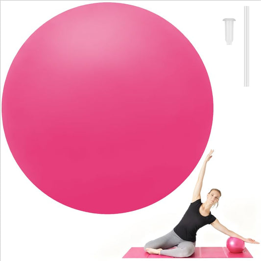 Small Pilates Ball 9 Inch Small Exercise Ball Mini Workout Yoga Balls for Gym Yoga, Core Training, Fitness, Workout, Stability, Improves Balance - color: Pink