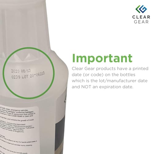 Clear Gear Gym Disinfectant, Yoga Mat Cleaner 16 Oz and 32 Oz Spray Bottles | Equipment, Protective Gear and Facilities, Hospital Grade Disinfectant, Mixed Pack Gym Cleaning Supplies - style: Mixed Pack