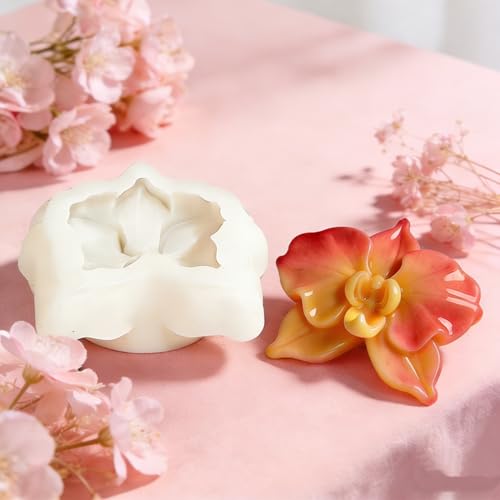 Phalaenopsis Flower Petal Mold - Cylinder Molds Silicone Wave Spiral Candle Mold - Silicone Resin Casting Molds for Candle & Resin & Soap Craft Supplies - color: xre-SP-99