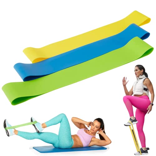 Beachbody Resistance Bands for Booty and Thigh Workouts, Unisex Strength Workout Exercise Loops for Women & Men, Light, Medium & Heavy Resistance Levels, 12 Inch, 3 Pack - size: 9 Inch
