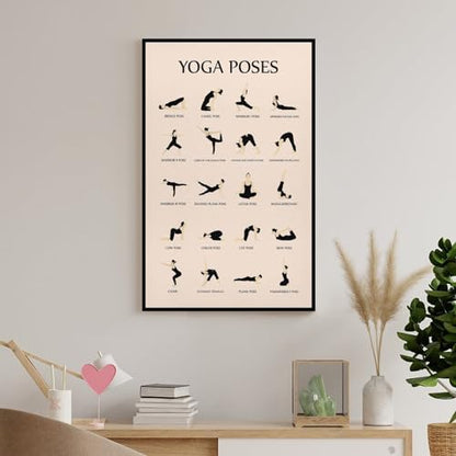 CYPGTBCK Yoga Poster for Beginners Home Gym Workout Canvas Art Poster And Wall Art Picture Print Modern Family Bedroom Decor Posters 16x24inch(40x60cm) - size: 24"L x 16"W