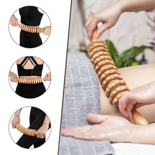 KintKita Wood Therapy Massage Tools 4-in-1, Wooden Lymphatic Drainage Massager Body Cellulite Remover, Professional Maderoterapia Kit Cellulite Massager for Body Sculpting,Contouring,Relief Muscle - style: 4 IN 1 Maderoterapia Kits