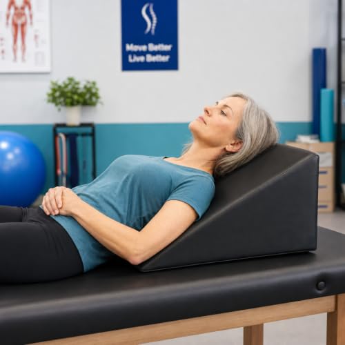 Physical Therapy/Massage Table Positioning Back Wedge 22" x 20" x 10" (Firm Wedge, Black) - color: Black, size: Firm Wedge