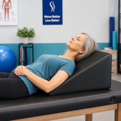 Physical Therapy/Massage Table Positioning Back Wedge 22" x 20" x 10" (Firm Wedge, Black) - color: Black, size: Firm Wedge