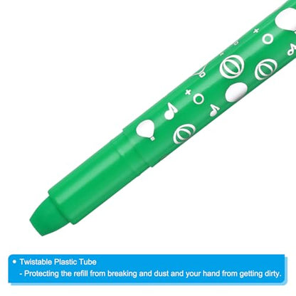 PATIKIL Gel Crayons, 3PCS Watercolor Crayons Silky Water Soluble Twist Bulk for Artists Coloring Drawing Painting, Sapphire Green Crayon - color: Sapphire Green
