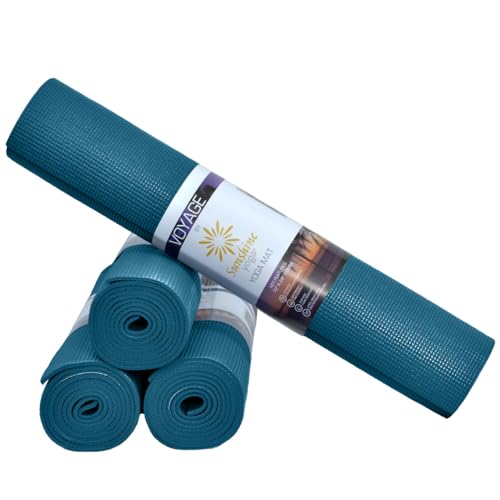 Voyage 5mm Studio Yoga Mats, 4 Pack, 72x24in - color: Oceanside