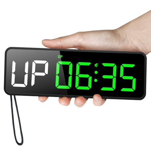 Acedeck Portable Gym Timer Clock: Fitness Digital Clock with Strong Magnet - color: Green+black