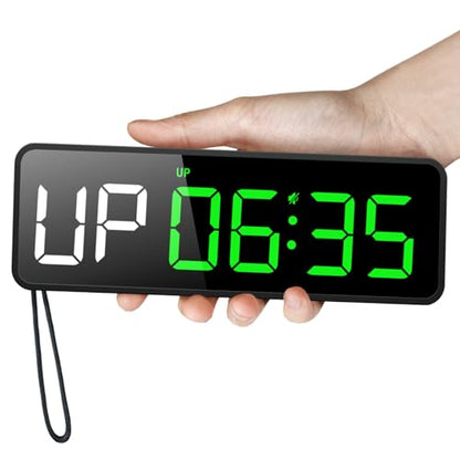 Acedeck Portable Gym Timer Clock: Fitness Digital Clock with Strong Magnet - color: Green+black
