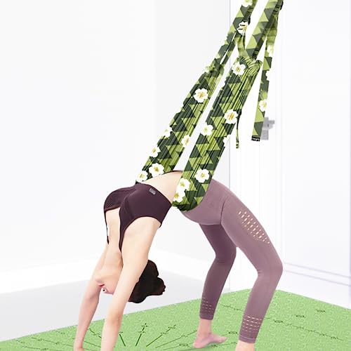 TOCO FREIDO Waist Back Leg Stretch Strap/Yoga Fitness Band, Leg Stretching Assist Trainer, Yoga Stretcher, Back Bend Split Inversion Strap for Fitness, Dance, Ballet, Gymnastics - color: Green New