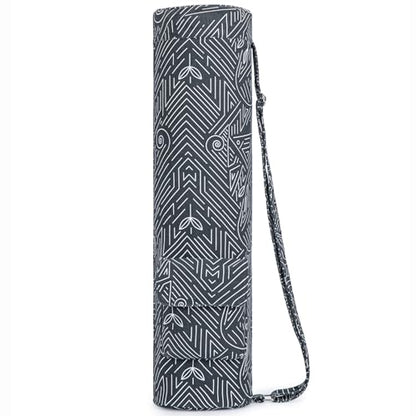 Yoga Mat Bag for Women & Men, Full-Zip Canvas Pilates Bag with Pockets | Lightweight Yoga Mat Carrier with Adjustable Shoulder Strap, Fits 1/4 & 1/3 Inch Thick Mats, for Studio Gym Travel Workout - color: Blue and White Striped Pattern
