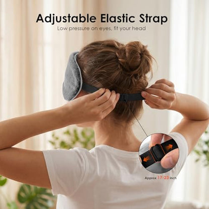 MORLIDEN Heated Eye Mask for Dry Eyes & Stye - Microwavable Warm Compress | For Blepharitis, Chalazion, MGD-Lightweight, No Heavy Pressure-Reusable Moist Heat Mask with Natural Flaxseed (Gray) - color: Gray