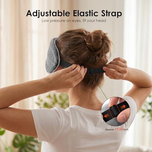 MORLIDEN Heated Eye Mask for Dry Eyes & Stye - Microwavable Warm Compress | For Blepharitis, Chalazion, MGD-Lightweight, No Heavy Pressure-Reusable Moist Heat Mask with Natural Flaxseed (Gray2P) - color: Gray2pcs