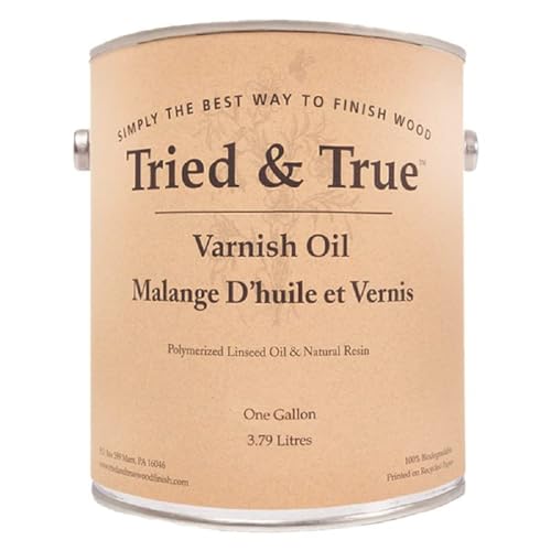 Tried & True Superior Varnish Oil Wood Finish, Gallon | Natural Pine Resin & Linseed Oil, Ideal for Interior Furniture, Tables, Countertops, Non-Toxic, Scratch Resistant & Durable - size: Gallon
