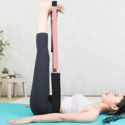 Yoga Stretching Strap, Improve Body Flexibility Stretch Strap Backbend Assist Trainer, Adjustable Leg Stretcher Home Gym Equipment for Pilates Splits Ballet Cheerleading Gymnastics Rehab - color: Pink
