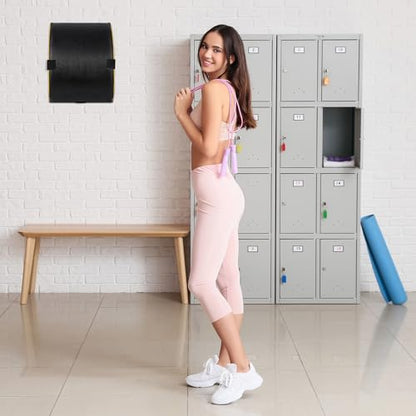 Frienda 12.6" x 9.8" x 3.15" Abdominal Exercise Mat Holder Wall Mounted Abdominal Exercise Mat Hanger Storage Rack Black Steel Space Saving for Home Gym, Commercial Gyms & AB Workout Support Accessory