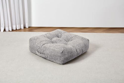 Floor Cushion Pillow, Portable Large - color: Square, Gray