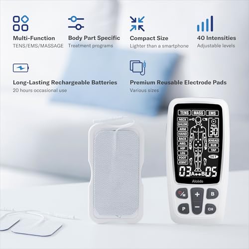 Alcedo Rechargable TENS+EMS Muscle Stimulator for Pain Relief