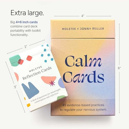 Holstee Calm Cards: 45 Science-Backed Mindfulness Exercises for Anxiety & Stress Relief – Quick Somatic Practices for Emotional Regulation, Awareness & Connection – Created with Expert Jonny Miller