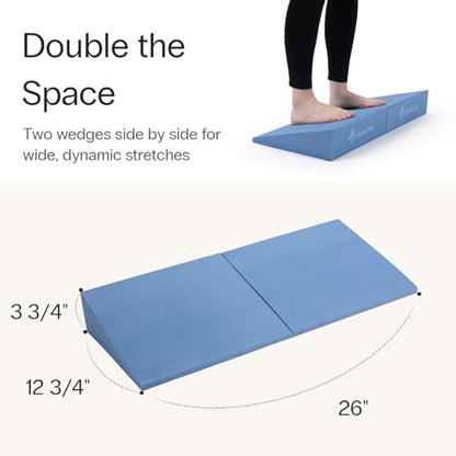 StrongTek Yoga Wedge Blocks, XL Foam, 16.5°, 13 x 12.75 x 3.75 in, 2-Pack