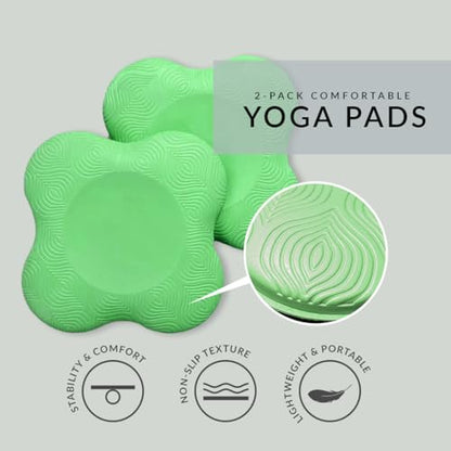 2-Pack Yoga Knee Pad Cushion - Extra Thick Foam Pads for Knees, Elbows, Wrists, Hands, and Head Cushioned Knee Pad for Yoga Non-Slip Yoga Knee Pads Knee Support Pad for Yoga Yoga Knee Pad Set for Joint Comfort High-Density Yoga Knee Cushions