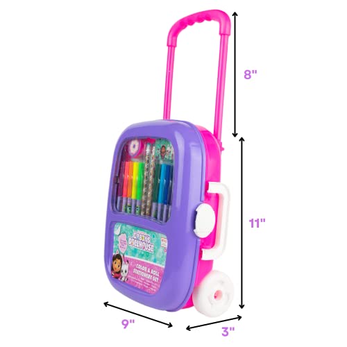 Innovative Designs Gabby’s Dollhouse Color and Roll Activity Set with Carrying Case, Stickers, & Art Supplies - style: GabbysDollhouse