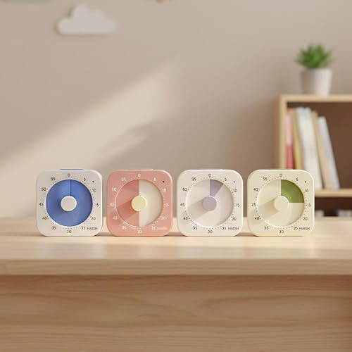 60 Minute Visual Timer for Kids - Premium Countdown Timer with Magnetic Back & Pause Function, Silent Operation for Classroom Teaching Home, Time Management Tool(Batteries Included) (Pink) - color: Pink