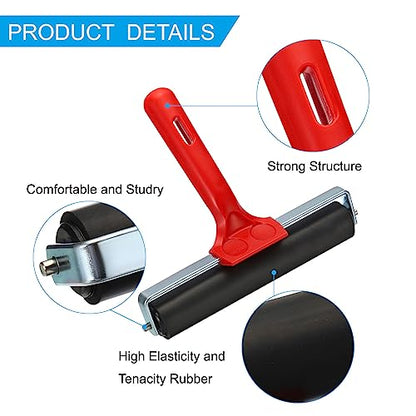 PATIKIL 6 Inch Rubber Roller Brayer, Anti Skid Hard Rubber Rolling Tools for Wallpaper Art Craft Printing Printmaking Ink Stamping Tape Construction, Black - size: 6 Inch