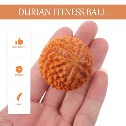 Ipetboom 2Pcs Durian-Shaped Wood Hand Massage Balls, Rolling Hand Massager for Finger Acupoint Therapy and Muscle Knot Relief Compact Fitness Supply for Exercise and Relaxation