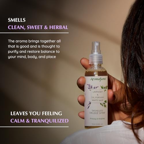 White Sage and Lavender Smudge Spray for Spiritual Cleansing, Aromafume - color: White Sage & Lavender