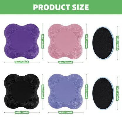 4 Pack Yoga Knee Pads Mat, Mixed Colors