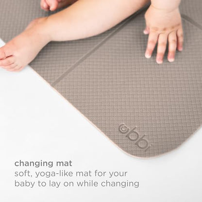 Ubbi On-the-Go Diaper Changing Baby Mat, Taupe - size: 16 x 21 Inch, style: Taupe Changing Mat