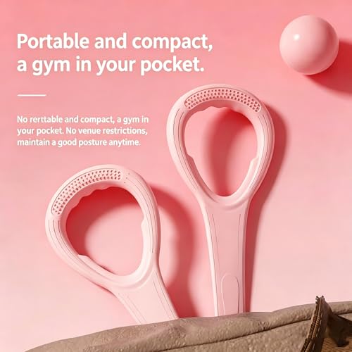 2Pack Resistance Bands, Silicone Yoga Stretch Rope, Portable Fitness Expander, Non-Slip Handles, Full Body Workout for Arms, Back, Legs, Home Gym Training Equipment Portable Neck and Shoulder Relaxer