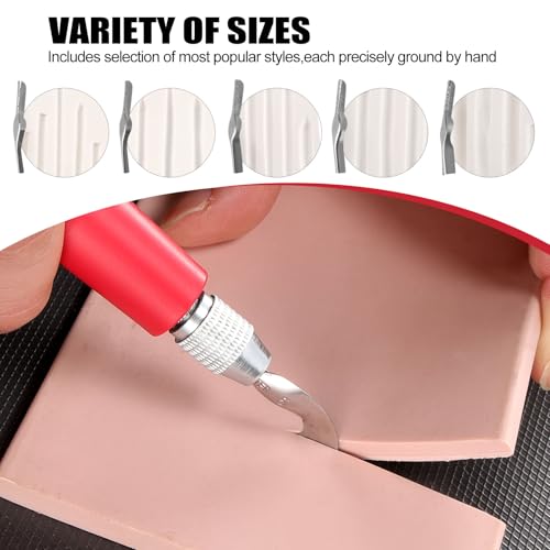 Linocut Tools - Premium Linoleum Carving Tools with 6 Blades | Ideal for Block Printing, Stamp Making, and Linocut Tools for Printmaking- Arts and Crafts Tools for Beginners and Artists