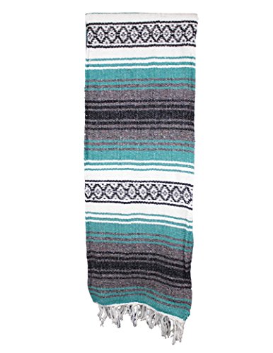 Canyon Creek Authentic Mexican Yoga Falsa Blanket (Teal)
