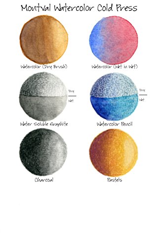 Canson Montval Watercolor Block, Cold Press Acid Free French Paper, 140 Pound, 15 x 20 Inch, 15 Sheets - size: 15"X20"