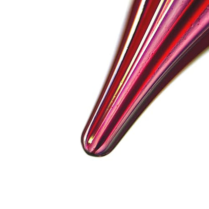 SeventyTwo Handmade Glass Dip Pen with Wood Handle, Black and Pink Coral Design, Calligraphy Writing Pen with Cap (Black-Pink)