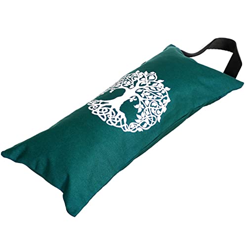 Yoga Sand Bag, Cotton Unfilled for Yogas, Weights & Resistance Training, Portable Weightlifting Sandbag - color: Bottle Green