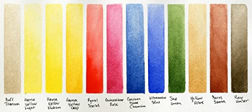 DANIEL SMITH Hand Poured Watercolor Half Pans Set with 12 Watercolor Pans, 12 Empty Pans, 1 Metal Palette (total 25 pieces) 285650107 - style: Set of 12 colors with metal case and 12 empty containers