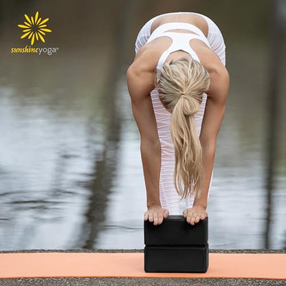 Bulk 4in Foam Yoga Blocks, 10 Pack - color: Black