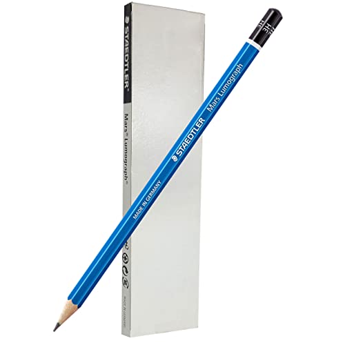 STAEDTLER Mars Lumograph 3H Graphite Art Drawing Pencil, 6 Pencils - style: 3H