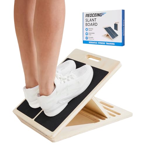 Slant Board for Calf Stretching, Adjustable Wooden Incline Board
