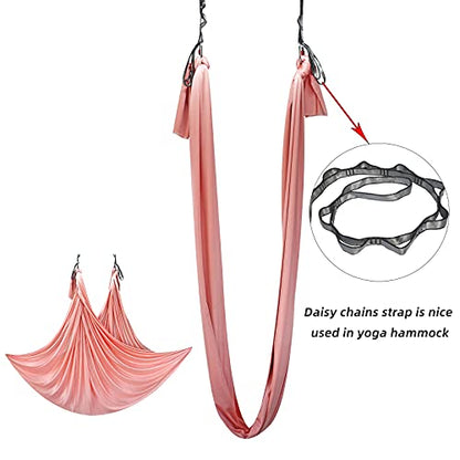 PRIOR FITNESS 2pcs Nylon Daisy Chain Straps, Grey, 2PCS