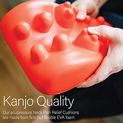 Kanjo Acupressure Neck Pain Relief Cushion | Cervical Traction Device & Acupressure Cushion for Muscle Tension & Relaxation | Helps Relieve Neck & Shoulder Pain | Blue - style: Original Neck Cushion - Blue