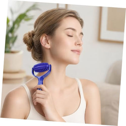 TEHAUX Handheld Back Massager Stick Lightweight Abs PVC Massage Roller for Neck Leg and Body Relief Suitable for Yoga Enthusiasts and Sedentary Individuals